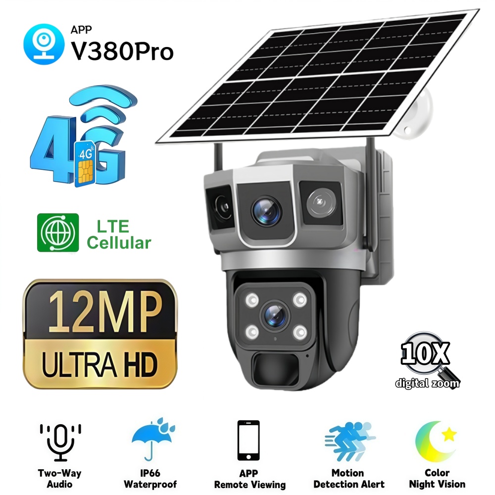 Home Security Ideas - Уличная 4G IP-камера видеонаблюдения на солнечной