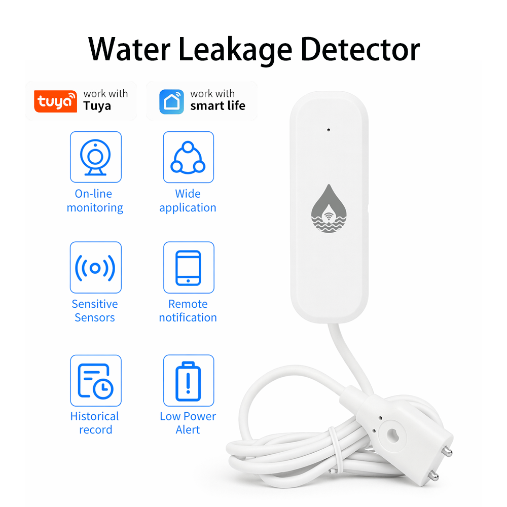 Home Security Gadgets - Датчик протечки воды YFK WiFi/Zigbee, умные