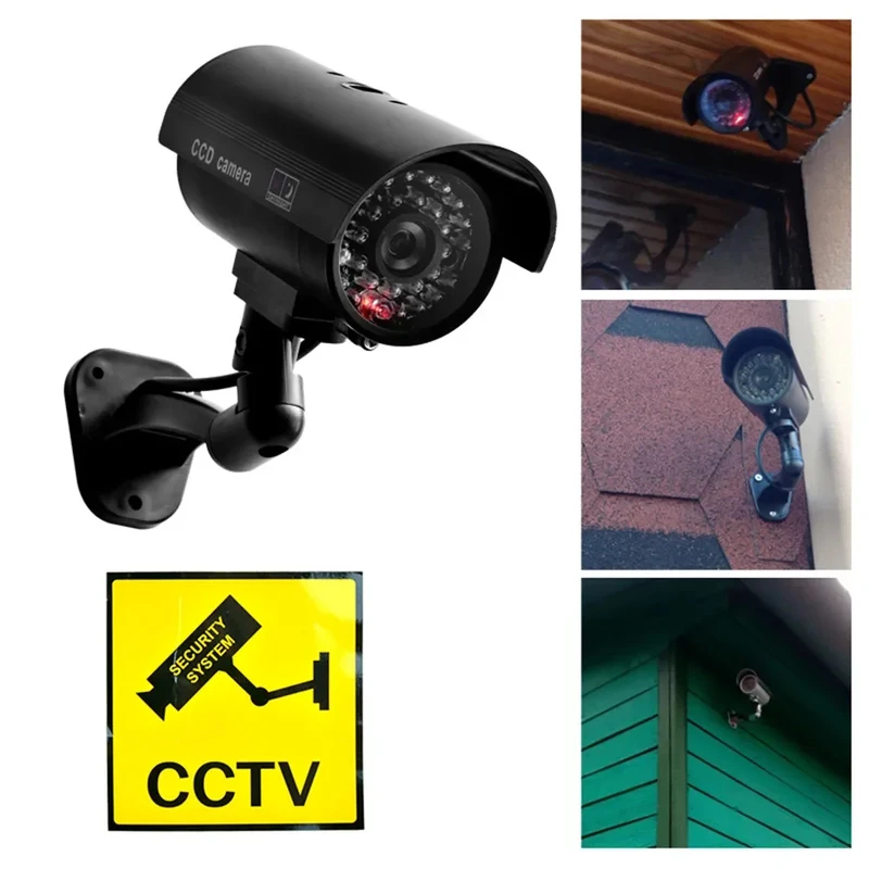 Home Security Ideas - Имитационная камера-обманка с LED-подсветкой, водонепроницаемая, с