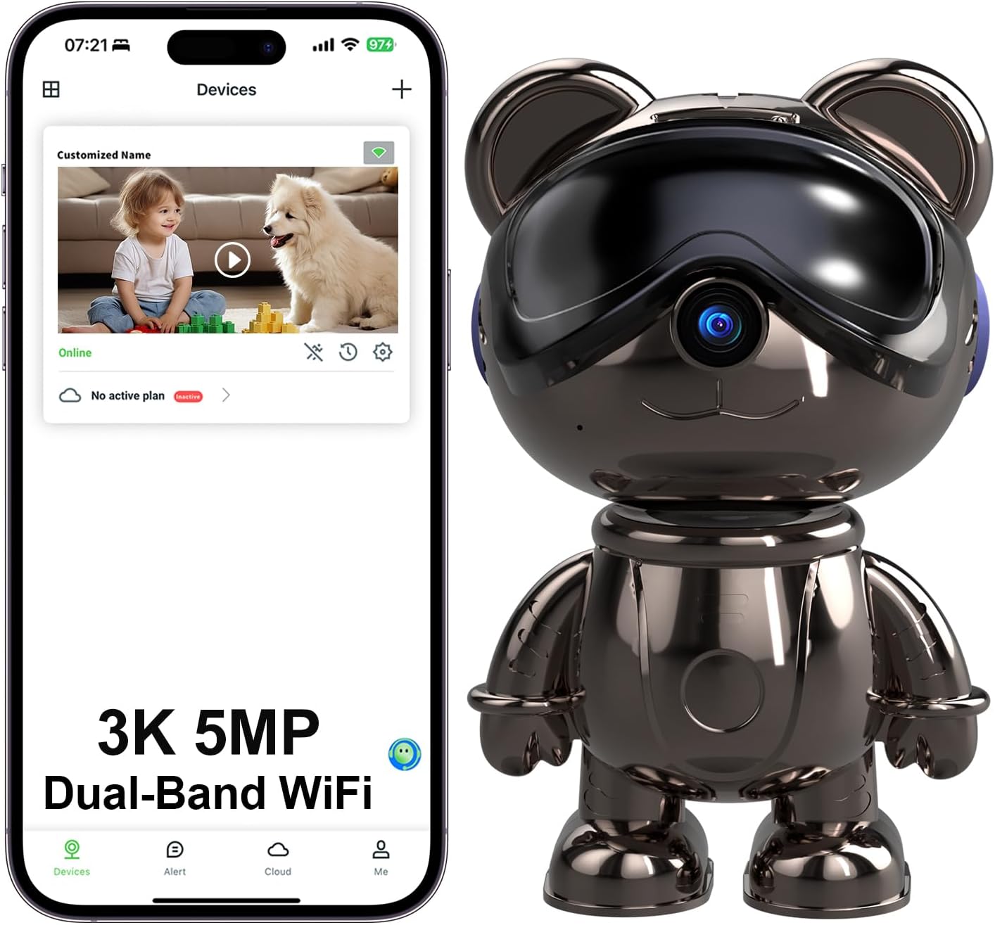Home Security Indoor Cameras - Камера безопасности Wi-Fi для помещений, 5