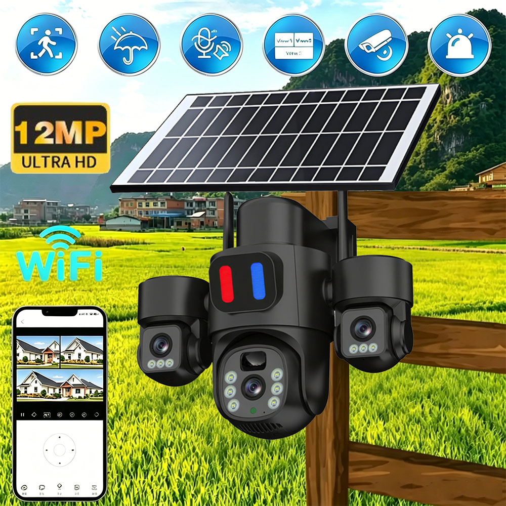 Home Security Indoor Cameras - Солнечная WiFi PTZ-камера для улицы с