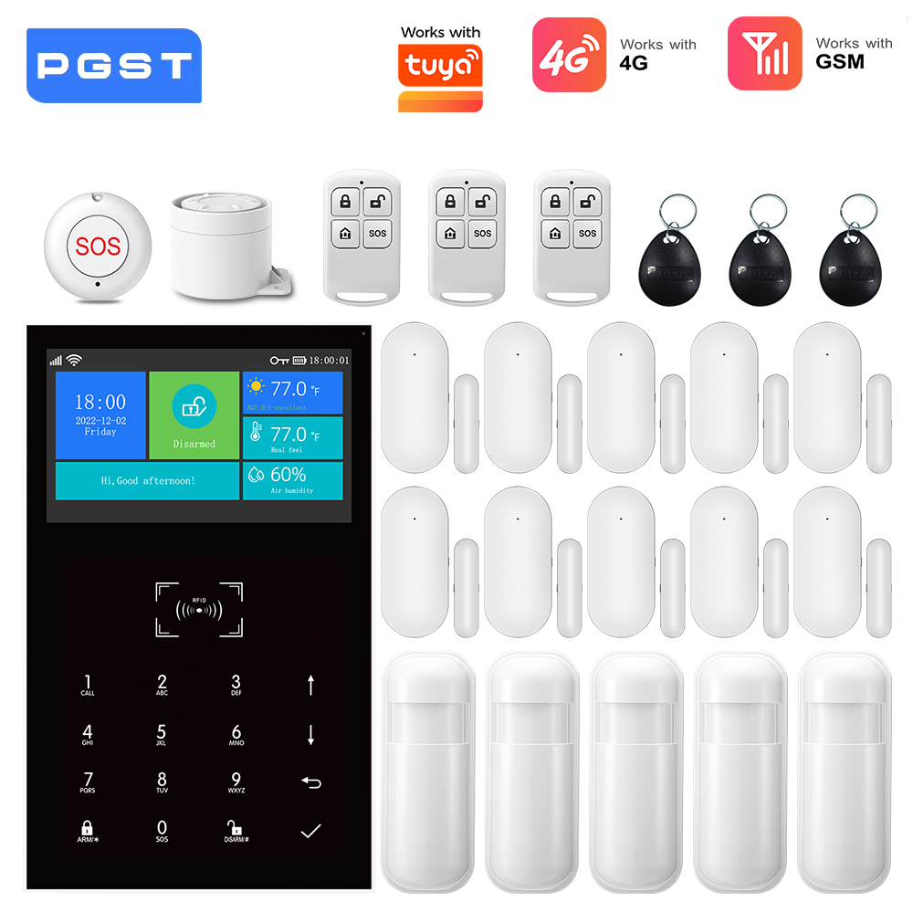 Home Security Technology - Система сигнализации 4G GSM WiFi, совместимая