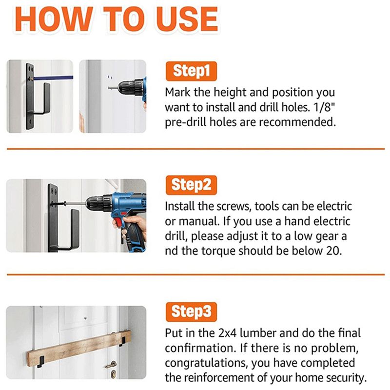 Кронштейны A21Q -2X4 для дверн – обзор и цена Home Security Bars