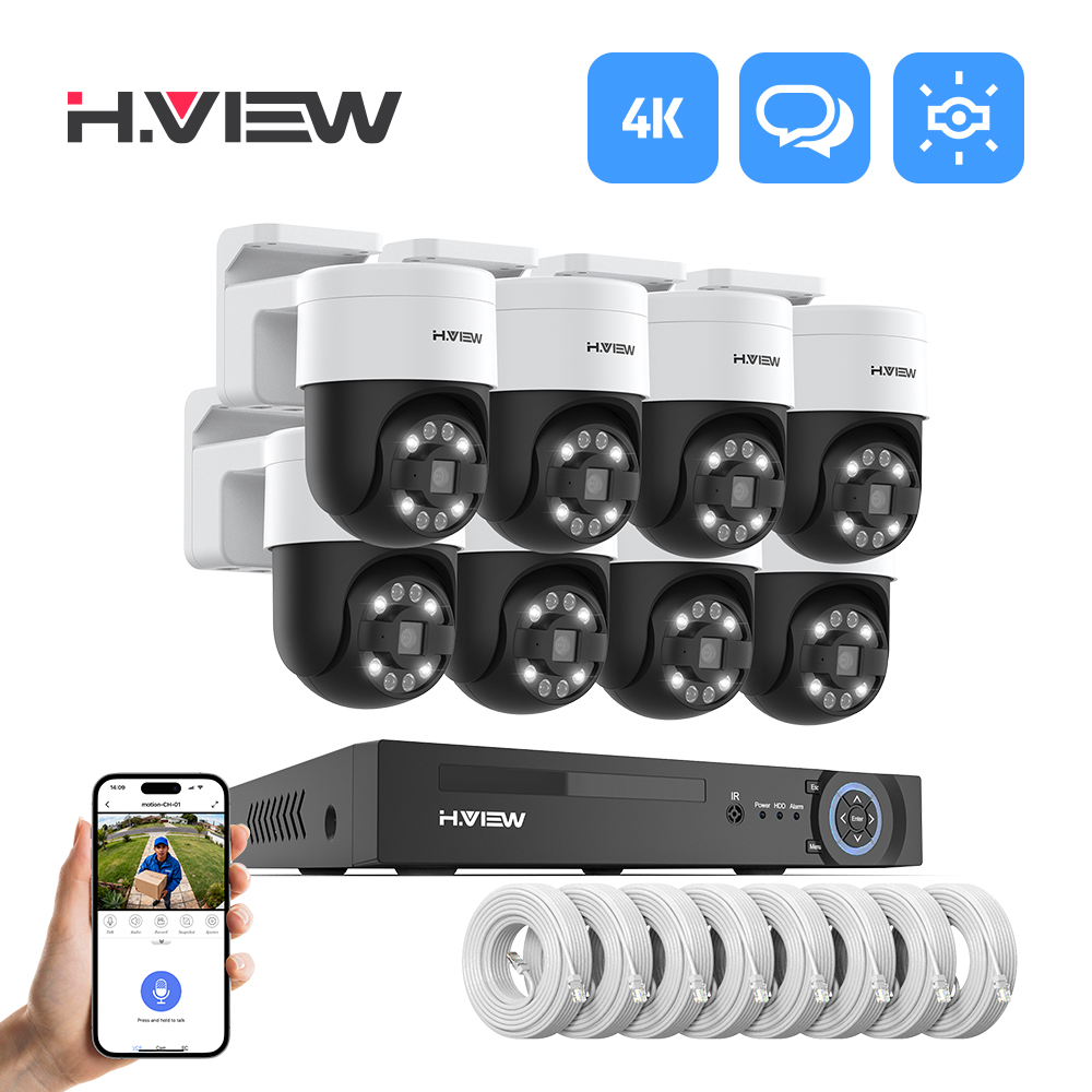 H.view 8Ch 4K 5MP 8MP система  – обзор и цена Home Security Ideas