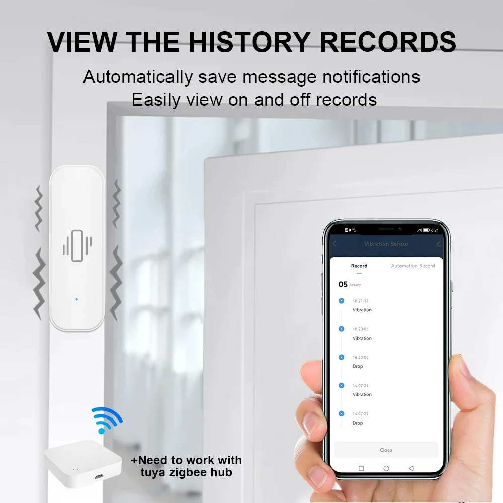 Умный датчик вибрации ZigBee,  – обзор и цена Home Security Gadgets