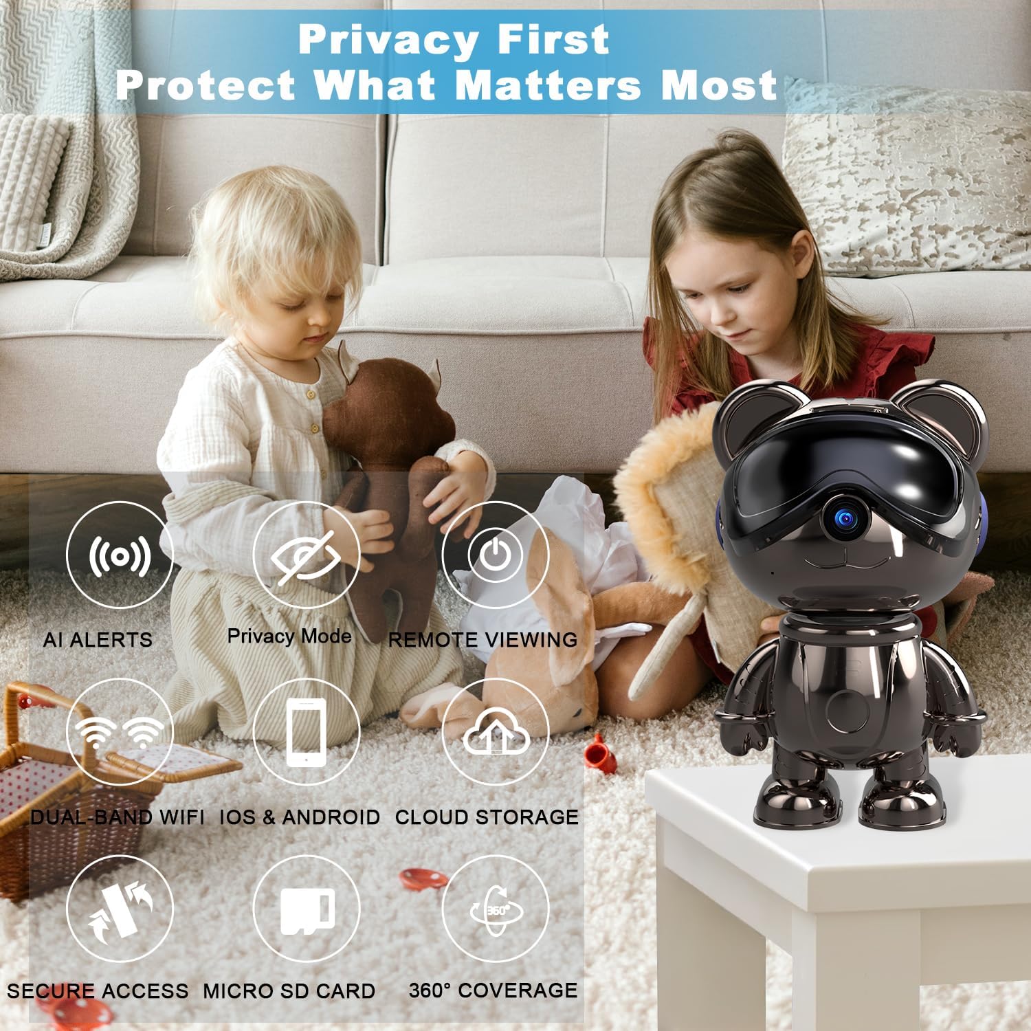 Камера безопасности Wi-Fi для  – обзор и цена Home Security Indoor Cameras