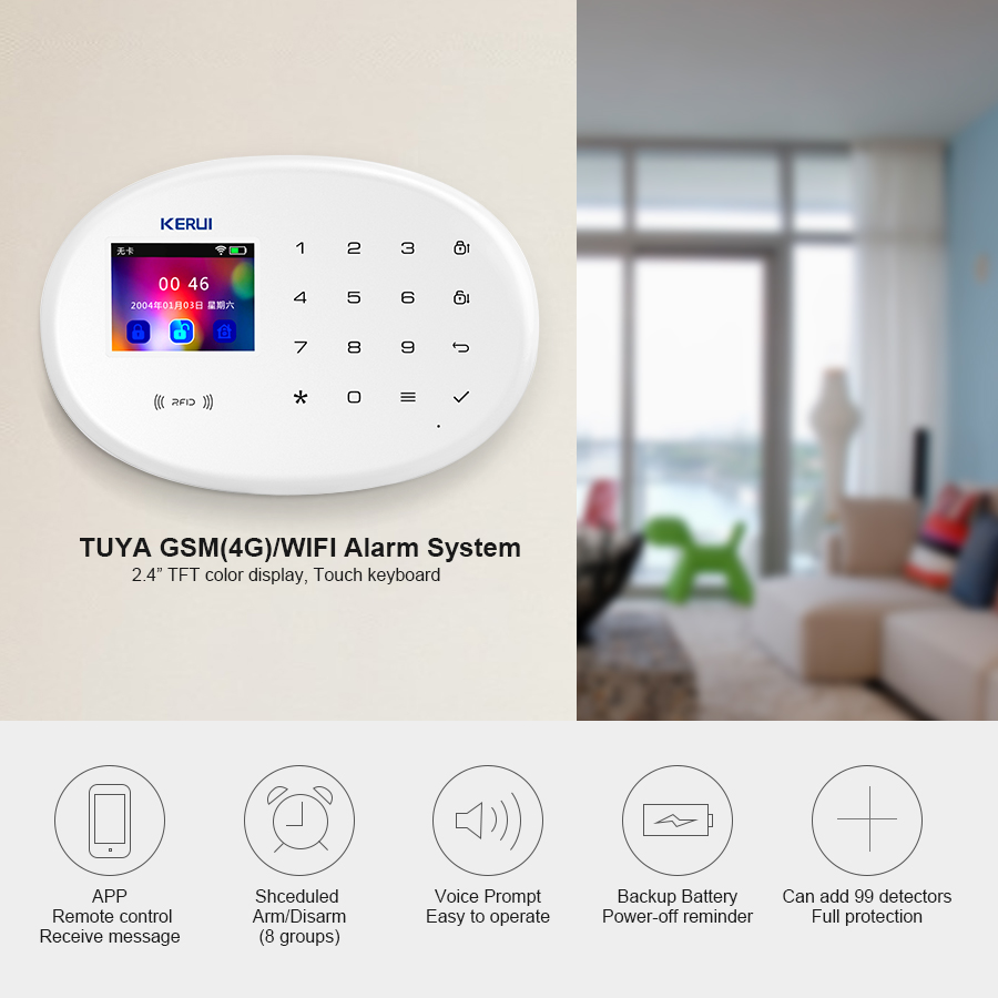 KERUI W202 WIFI GSM комплект с – обзор и цена Home Security Technology